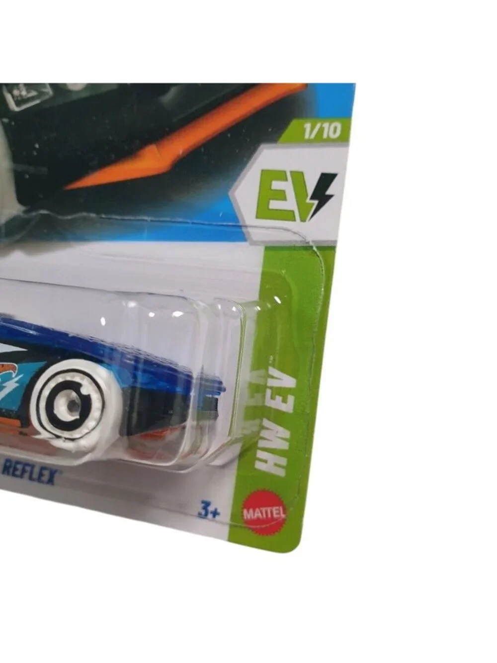 Hot Wheels Solar Reflex HW EV Fully Charged Electric 1/10 Blue Orange 3+ Toy Car